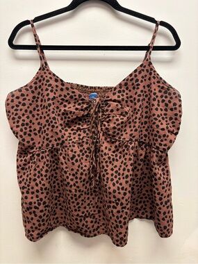 4 for $25 🤎 Old Navy Leopard Print Babydoll Cami XL 🤎